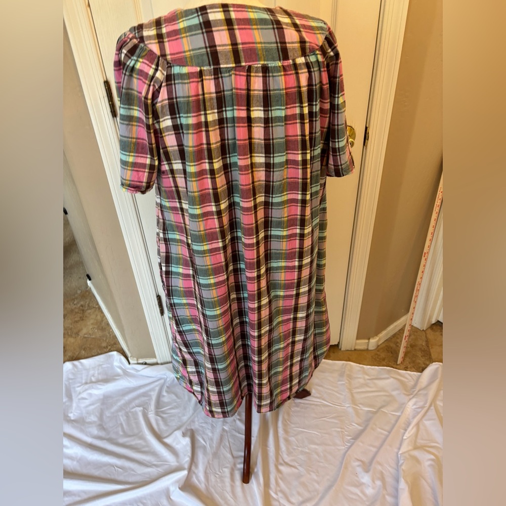 Vintage 100% Cotton Madrass Nightgown Housedress … - image 2